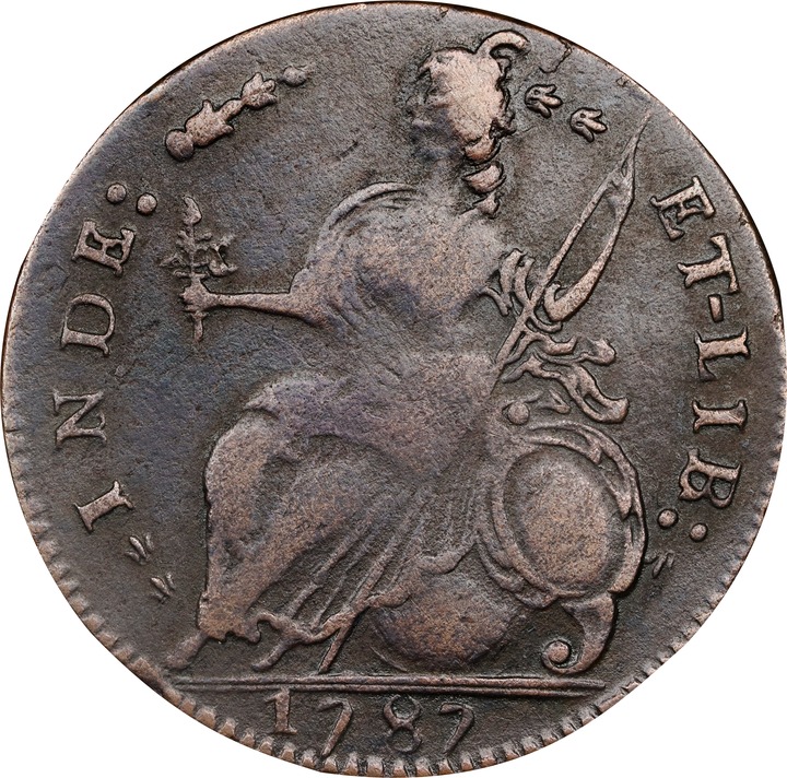 1787 Copper Connecticut, Draped Bust Left, AUCIORI MS BN XF45 BN thumbnail 16