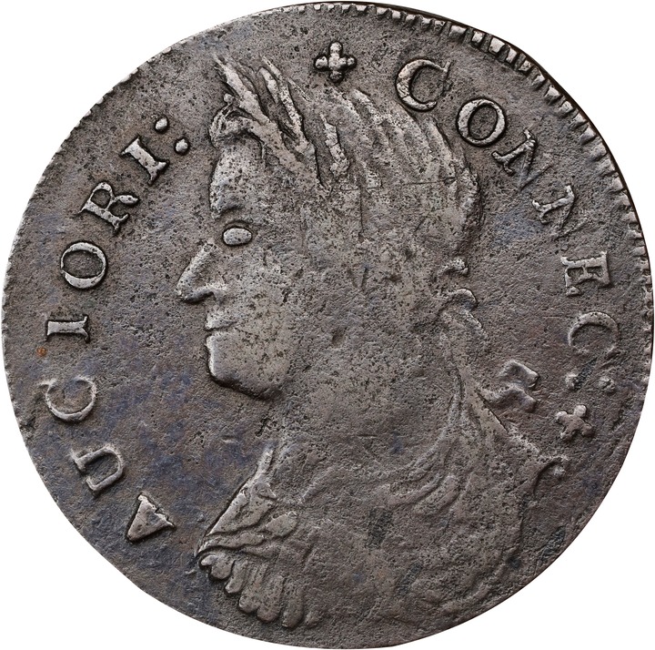 1787 Copper Connecticut, Draped Bust Left, AUCIORI MS BN G4 BN thumbnail 5