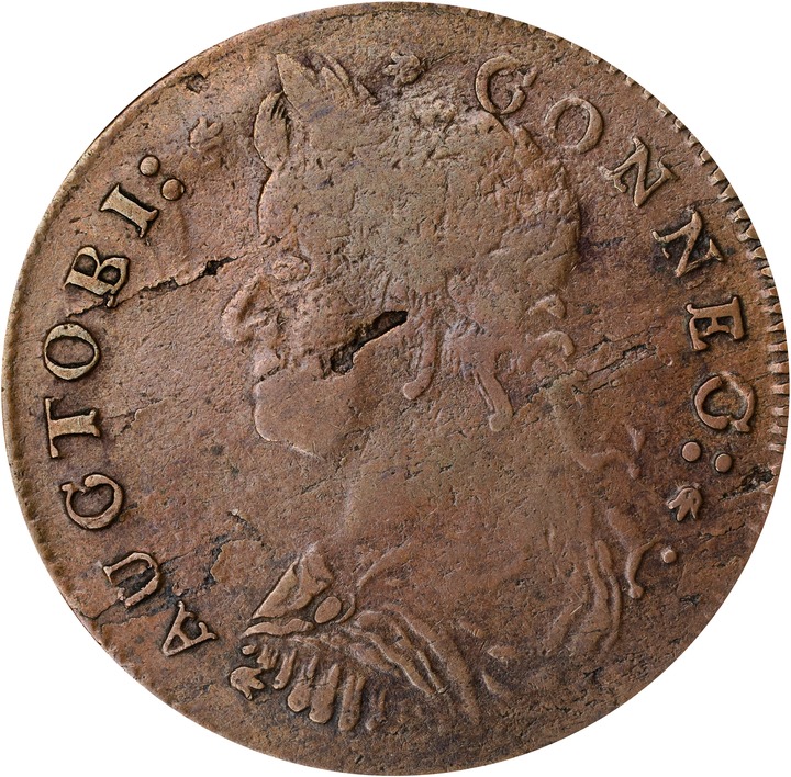 Image for 1787 Copper Connecticut, Draped Bust Left, AUCTOBI MS BN VF30 BN