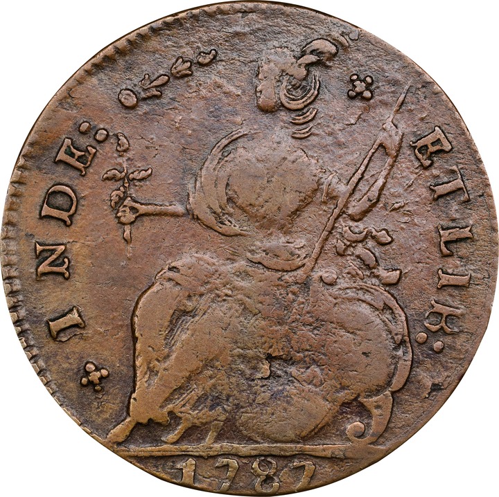 1787 Copper Connecticut, Draped Bust Left, AUCTOBI MS BN VF30 BN thumbnail 2