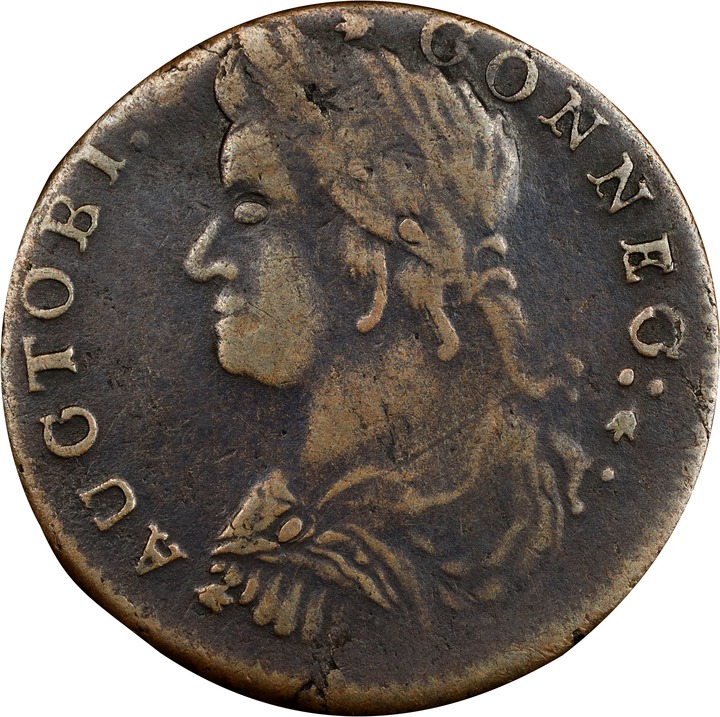 1787 Copper Connecticut, Draped Bust Left, AUCTOBI MS BN VF30 BN thumbnail 3