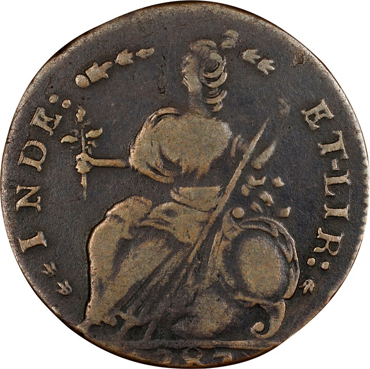 1787 Copper Connecticut, Draped Bust Left, AUCTOBI MS BN VF30 BN thumbnail 4