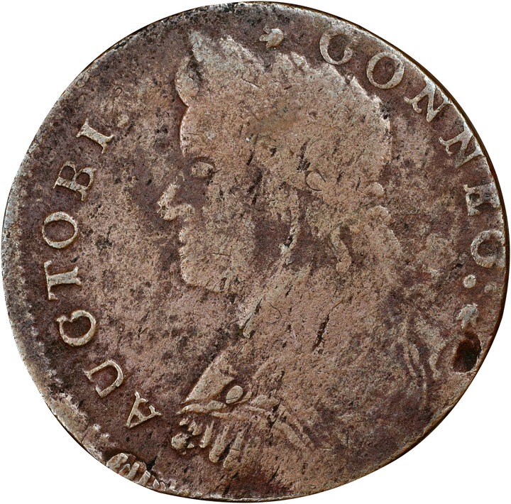 1787 Copper Connecticut, Draped Bust Left, AUCTOBI MS BN VG8 BN thumbnail 17