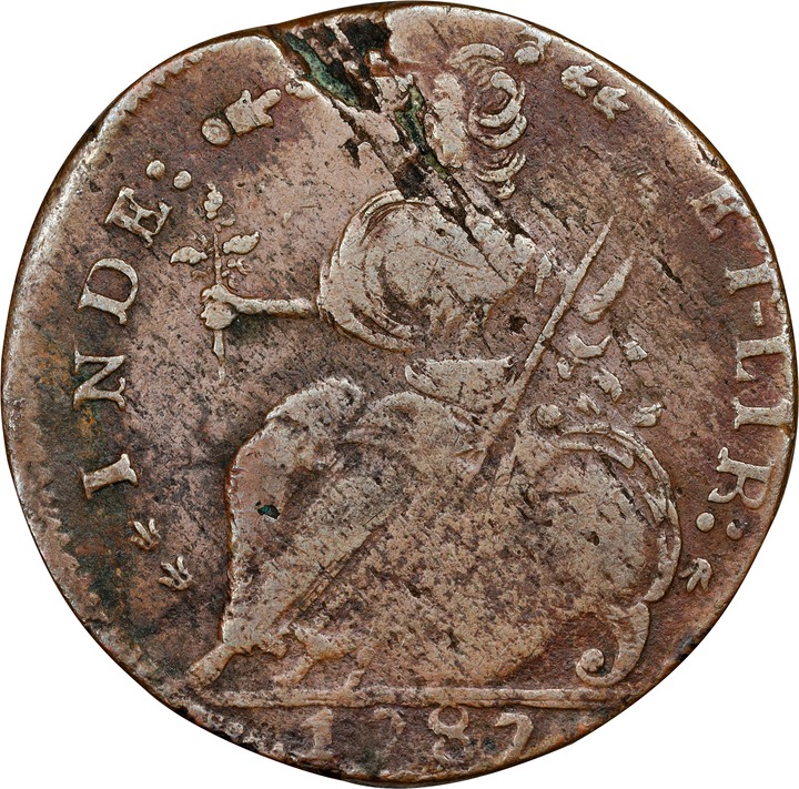 1787 Copper Connecticut, Draped Bust Left, AUCTOBI MS BN VG8 BN thumbnail 18