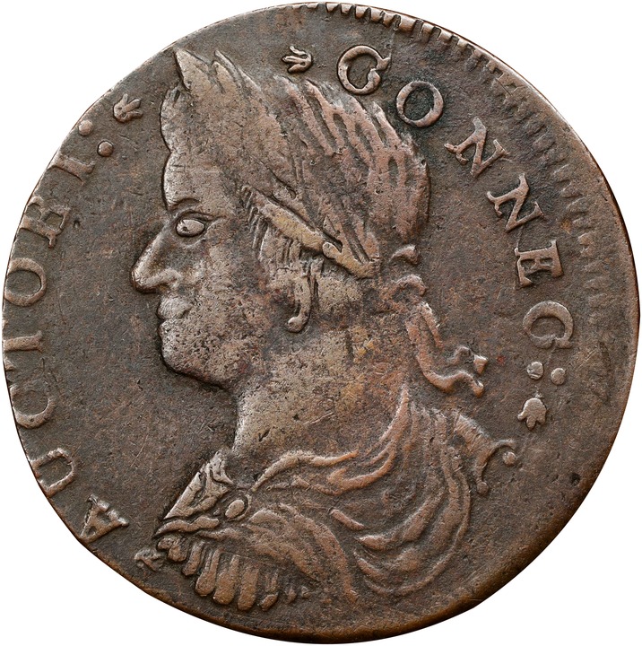 1787 Copper Connecticut, Draped Bust Left, AUCTOBI MS BN AU55 BN thumbnail 9