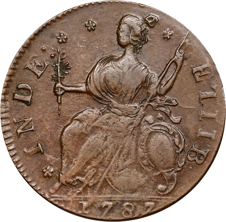 1787 Copper Connecticut, Draped Bust Left, AUCTOPI MS BN AU58 BN thumbnail 2