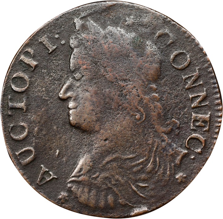 1787 Copper Connecticut, Draped Bust Left, AUCTOPI MS BN thumbnail 5