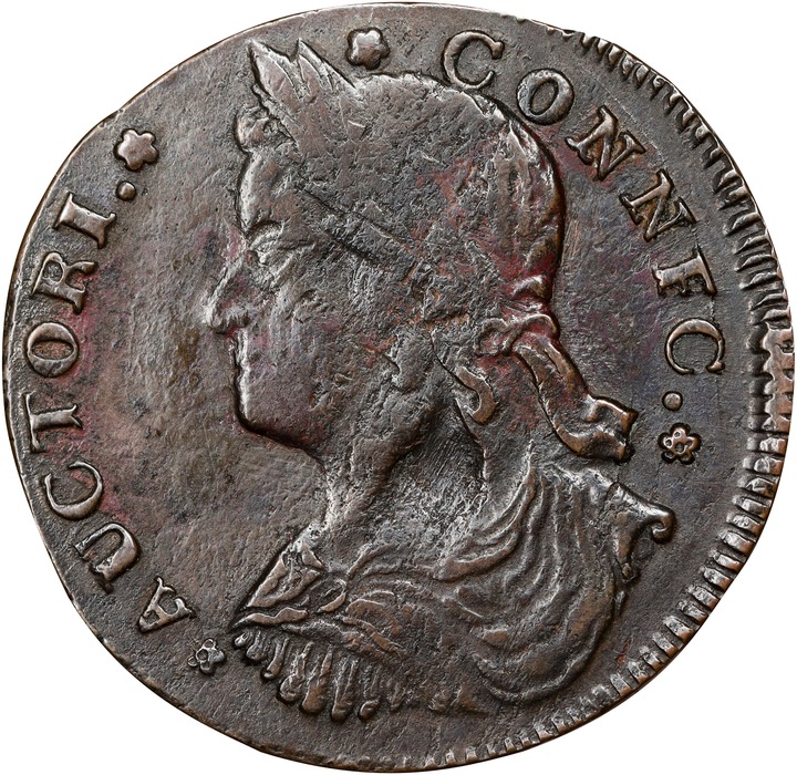 1787 Copper Connecticut, Draped Bust Left, CONNFC MS BN thumbnail 4