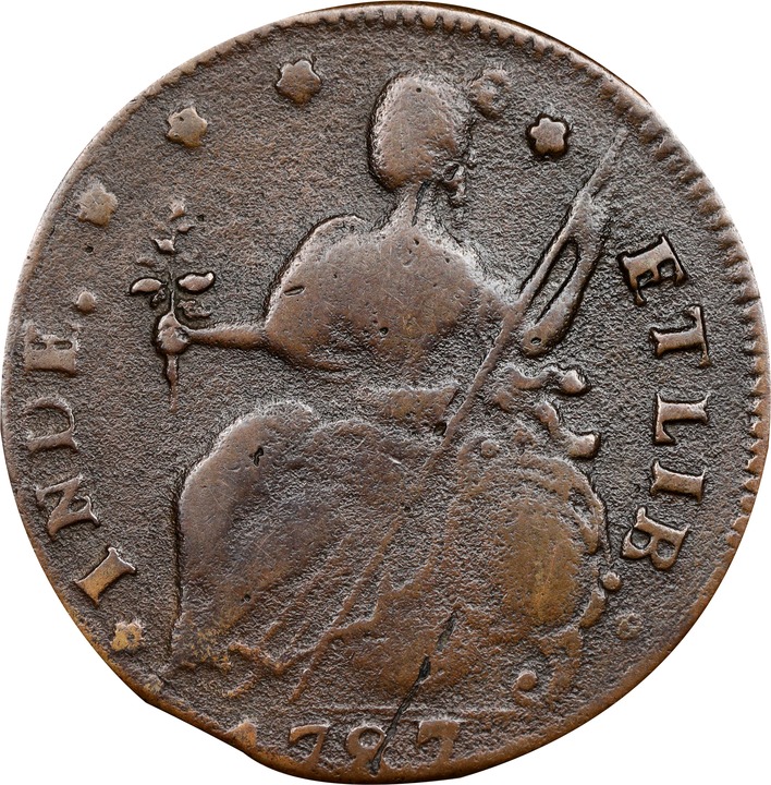 1787 Copper Connecticut, Draped Bust Left, CONNFC MS BN thumbnail 11