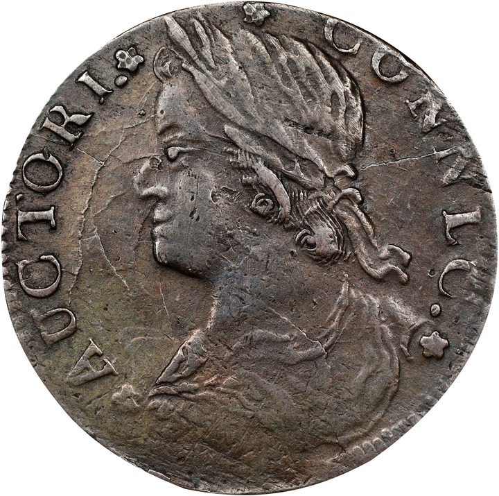 1787 Copper Connecticut, Draped Bust Left, CONNLC MS BN VG8 BN thumbnail 3