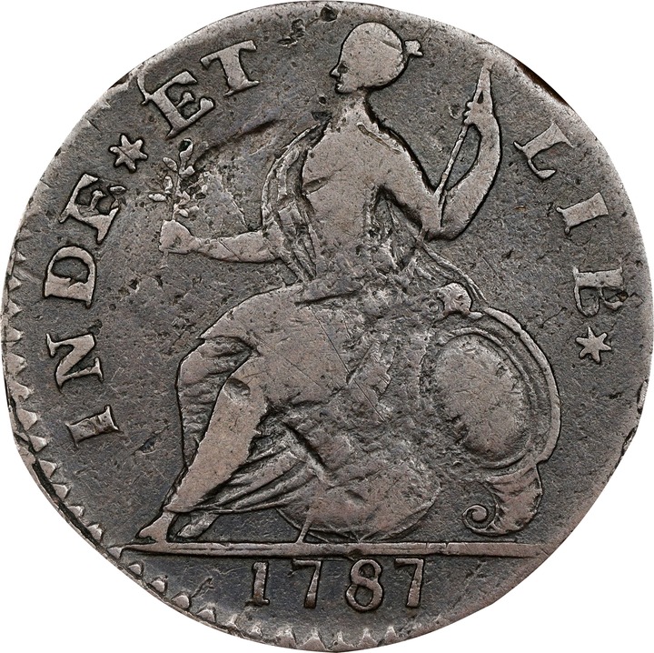 1787 Copper Connecticut, Small Head Right, INDE ET MS BN G4 BN thumbnail 2