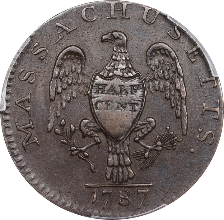 1787 Copper Massachusetts MS BN MS60 BN thumbnail 18