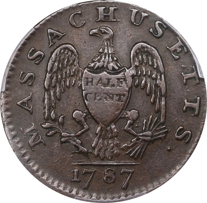 1787 Copper Massachusetts MS BN XF45 BN thumbnail 2
