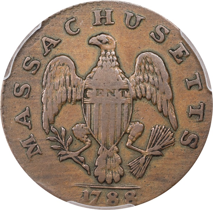 1788 Cent Massachusetts, No Period MS BN F15 BN thumbnail 24