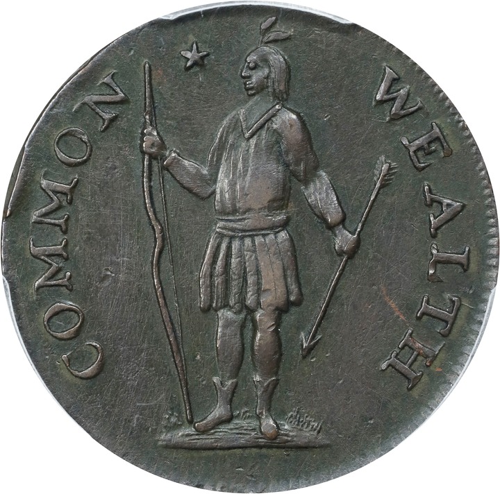 1787 Cent Massachusetts, Left Arrows MS BN thumbnail 9