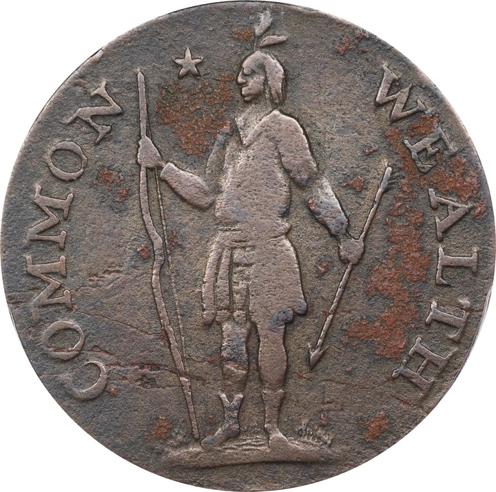 1787 Cent Massachusetts, Left Arrows MS BN thumbnail 10