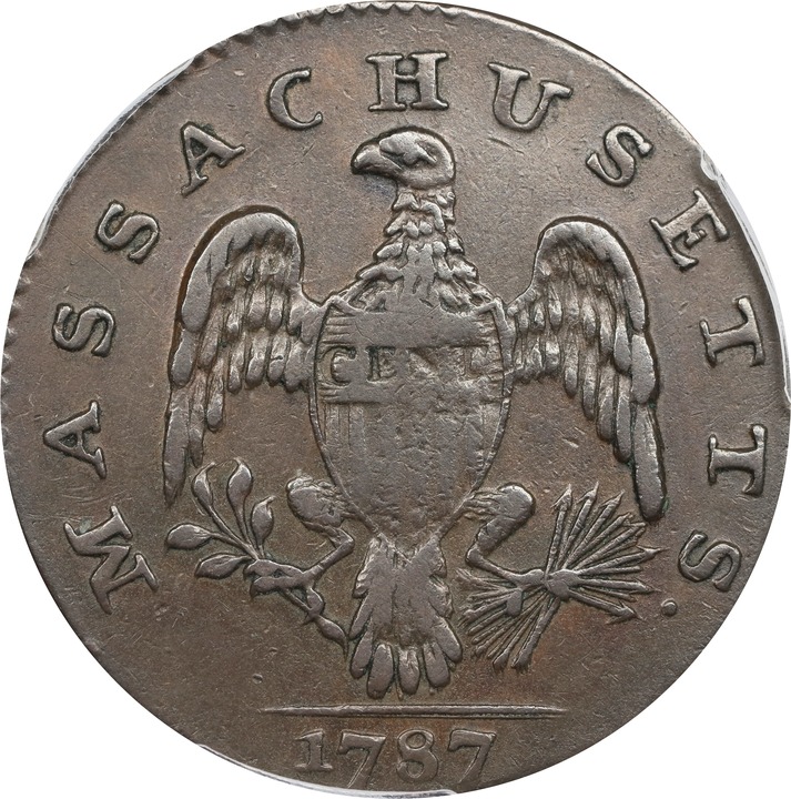 1787 Cent Massachusetts, Left Arrows MS BN VG8 BN thumbnail 23