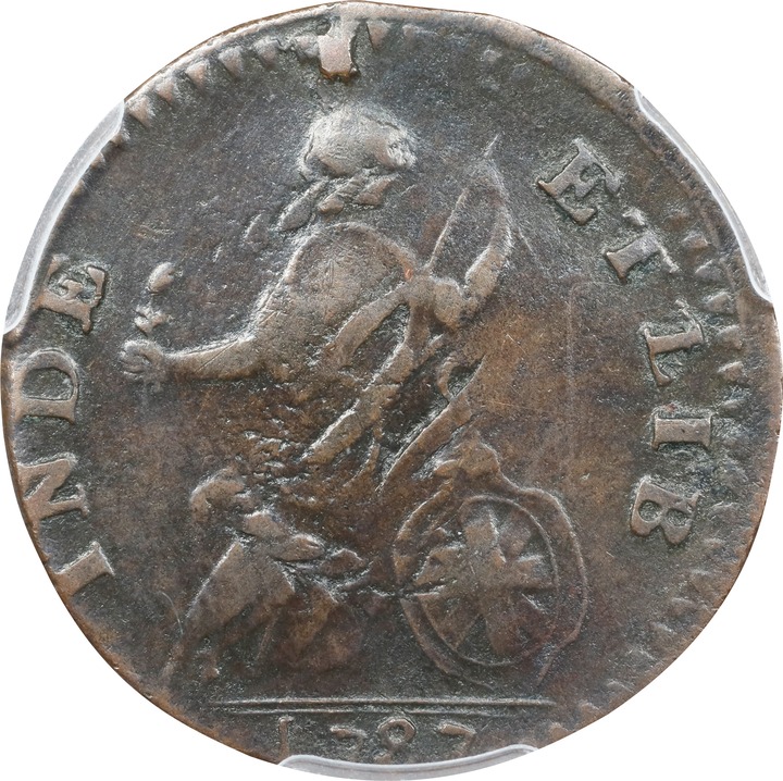 1787 Copper Vermont, Bust Right MS BN XF40 BN thumbnail 4