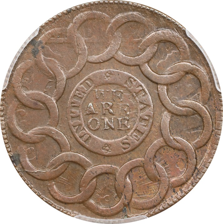 1787 Fugio 1c 4 Cinquefoils, UNITED STATES, Newman 8-B MS BN G6 BN thumbnail 17