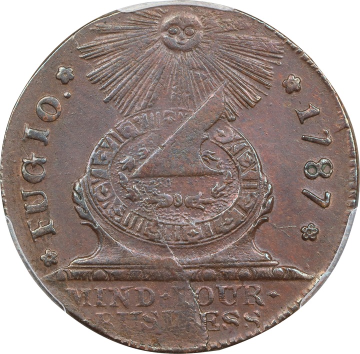 Image for 1787 Fugio 1c 4 Cinquefoils, STATES UNITED, Newman 8-X MS BN F12 BN