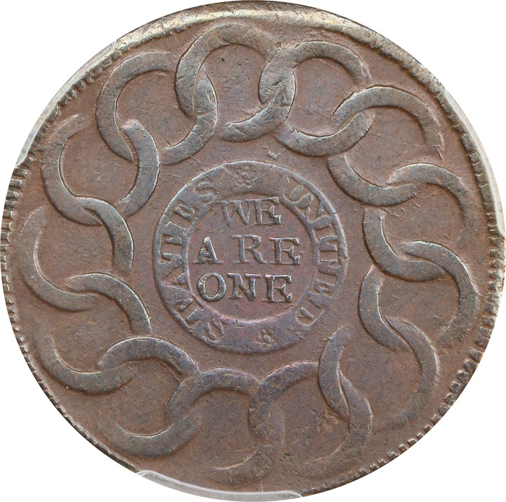 1787 Fugio 1c 4 Cinquefoils, STATES UNITED, Newman 8-X MS BN F12 BN thumbnail 2