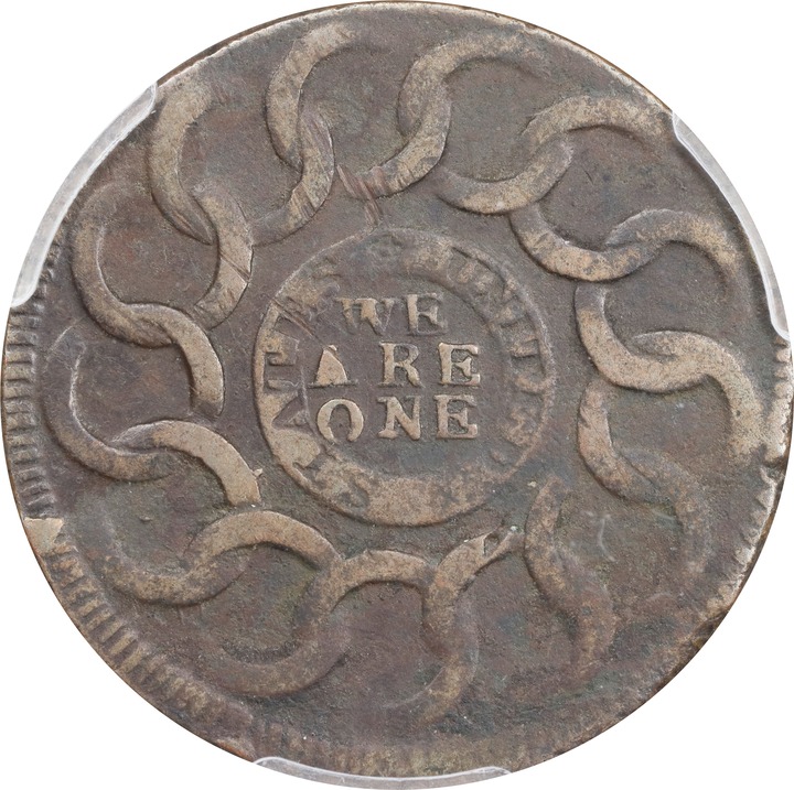 1787 Fugio 1c 4 Cinquefoils, STATES UNITED, Newman 9-P MS BN VG10 BN thumbnail 13