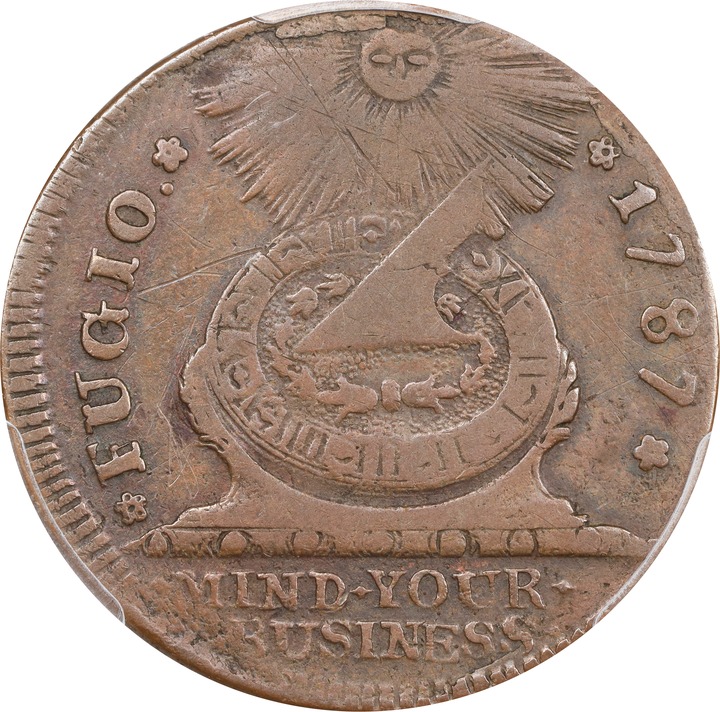 1787 Fugio 1c 4 Cinquefoils, STATES UNITED, Newman 9-Q MS BN XF45 BN thumbnail 13