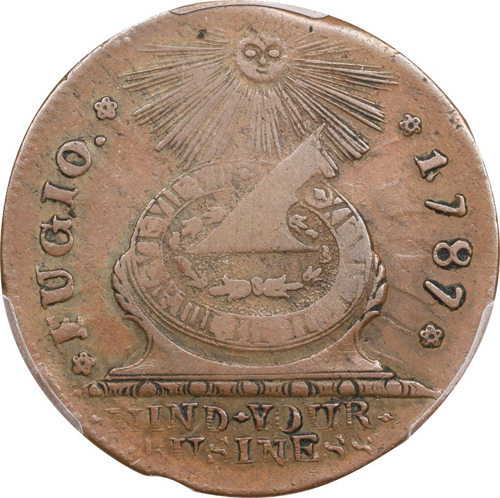 Image for 1787 Fugio 1c 4 Cinquefoils, STATES UNITED, 1/1, Newman 10-G MS BN VF30 BN