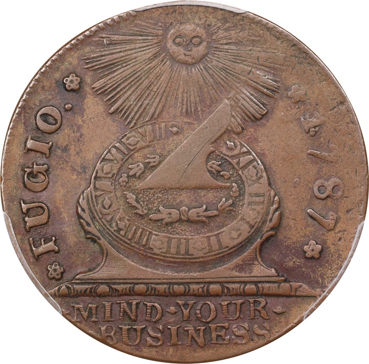 Image for 1787 Fugio 1c 4 Cinquefoils, STATES UNITED, 1/1, Newman 10-T MS BN AU50 BN