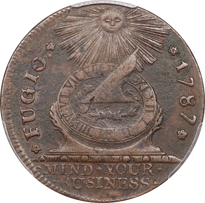 Image for 1787 Fugio 1c 4 Cinquefoils, STATES UNITED, Newman 13-R MS BN XF45 BN