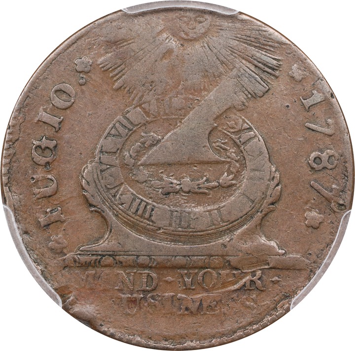 Image for 1787 Fugio 1c 4 Cinquefoils, STATES UNITED, Newman 13-N MS BN VF30 BN CAC