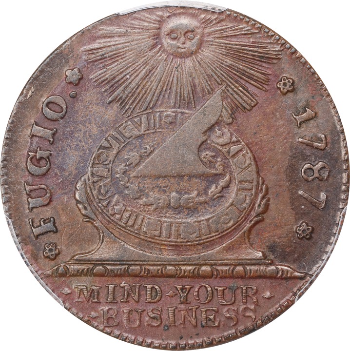 1787 Fugio 1c 4 Cinquefoils, STATES UNITED, Newman 12-U MS BN F15 BN thumbnail 7