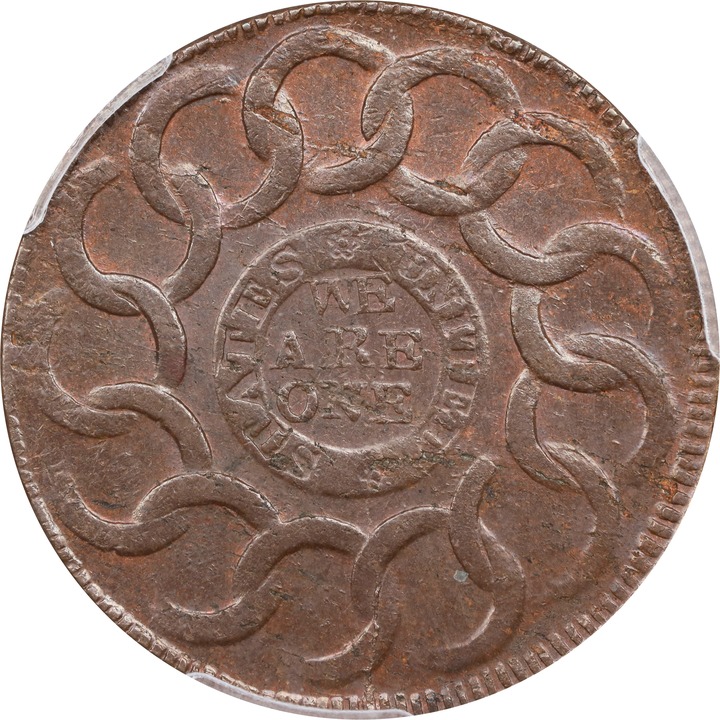 1787 Fugio 1c 4 Cinquefoils, STATES UNITED MS BN MS60 BN thumbnail 8