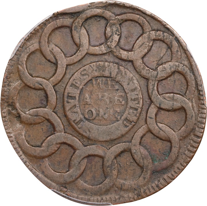 1787 Fugio 1c 4 Cinquefoils, STATES UNITED, Newman 16-N MS BN F15 BN thumbnail 7