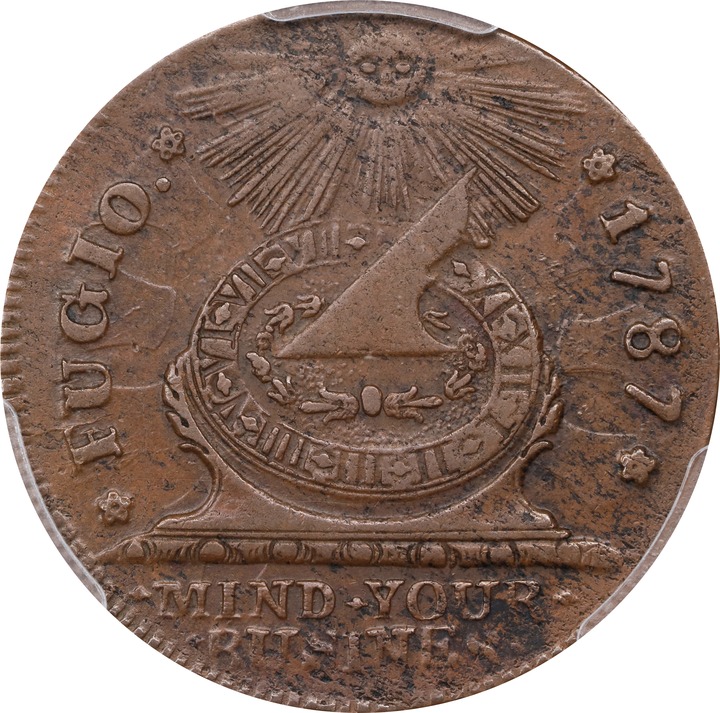Image for 1787 Fugio 1c 4 Cinquefoils, STATES UNITED, Newman 17-S MS BN AU50 BN