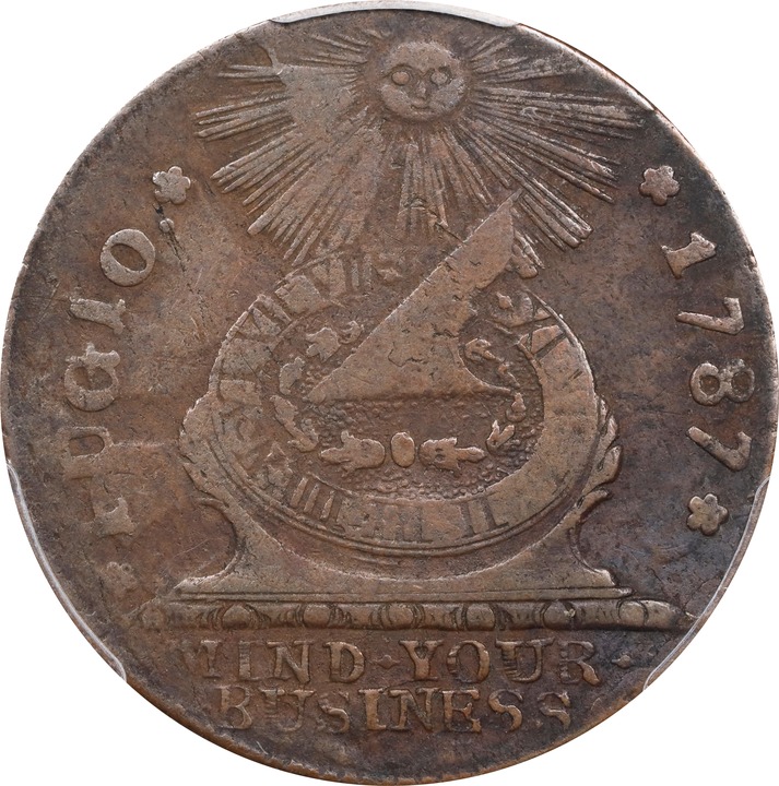 Image for 1787 Fugio 1c 4 Cinquefoils, STATES UNITED, Newman 20-X MS BN VF30 BN