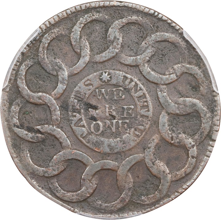 1787 Fugio 1c 8-Pointed Stars, Newman 15-Y MS BN VG10 BN thumbnail 5