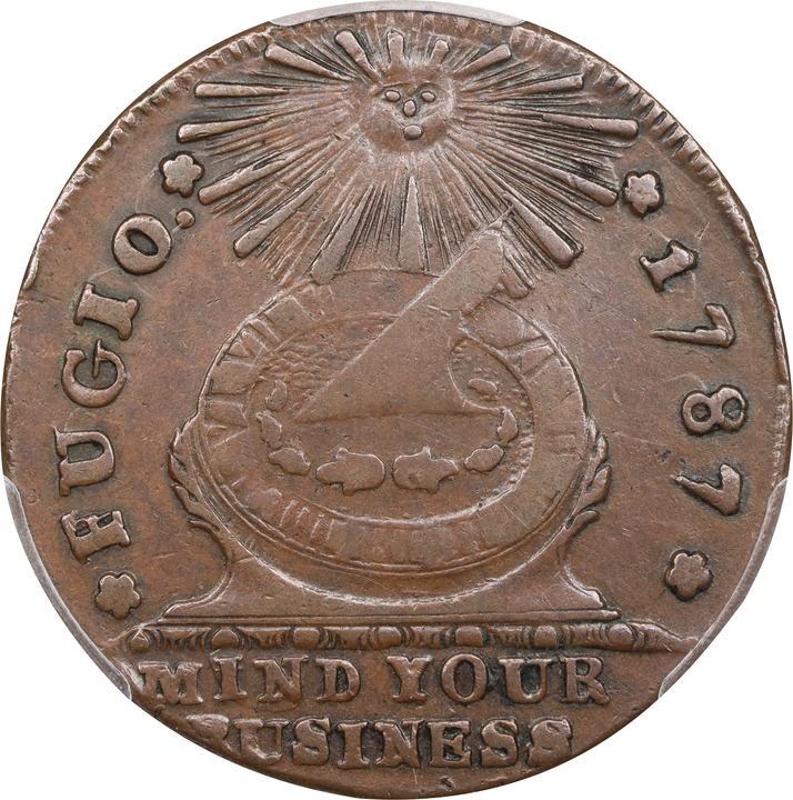 1787 Fugio 1c Club Rays, Rounded Ends MS BN AU58 BN thumbnail 17