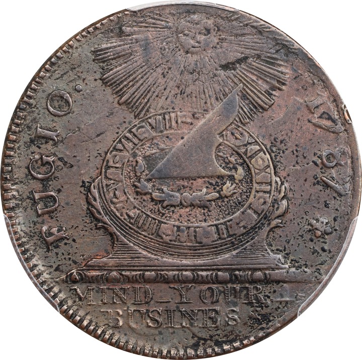 1787 Fugio 1c No Cinq, Cross After Date, UNITED STATES, Newman 1-B MS BN G6 BN thumbnail 19