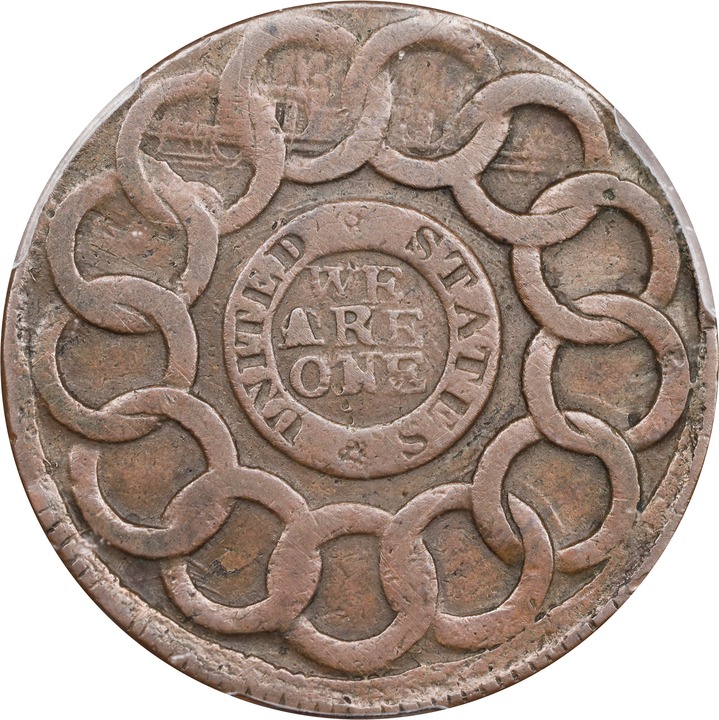 1787 Fugio 1c No Cinq, Cross After Date, UNITED STATES, Newman 1-B MS BN F15 BN thumbnail 22