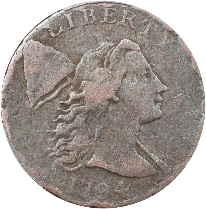 1794 1c Head of 1794 MS BN VF25 BN CAC thumbnail 21