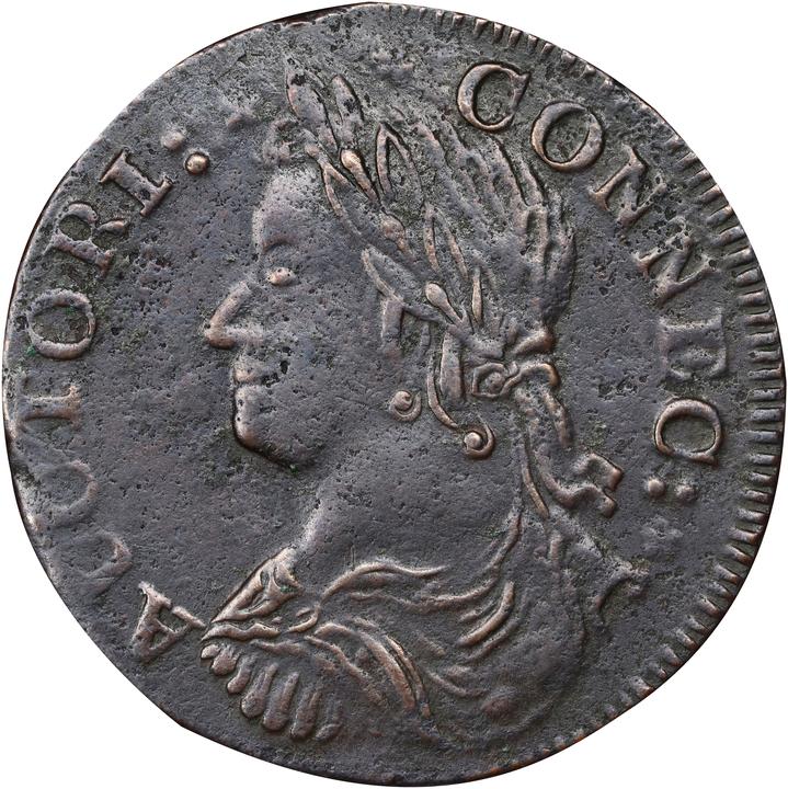 1786 Copper Connecticut, Draped Bust Left MS BN G6 BN thumbnail 9