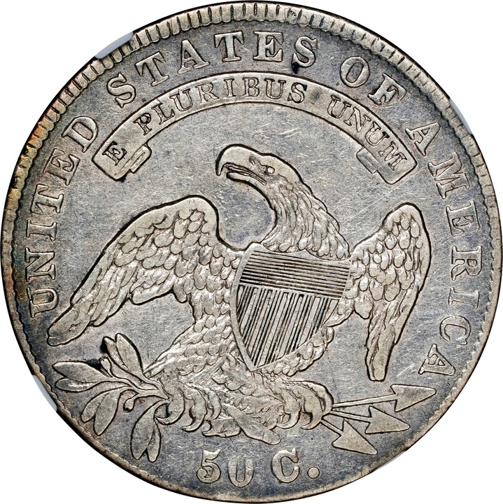1836 50c Lettered Edge, Bar Dot G6 thumbnail 4