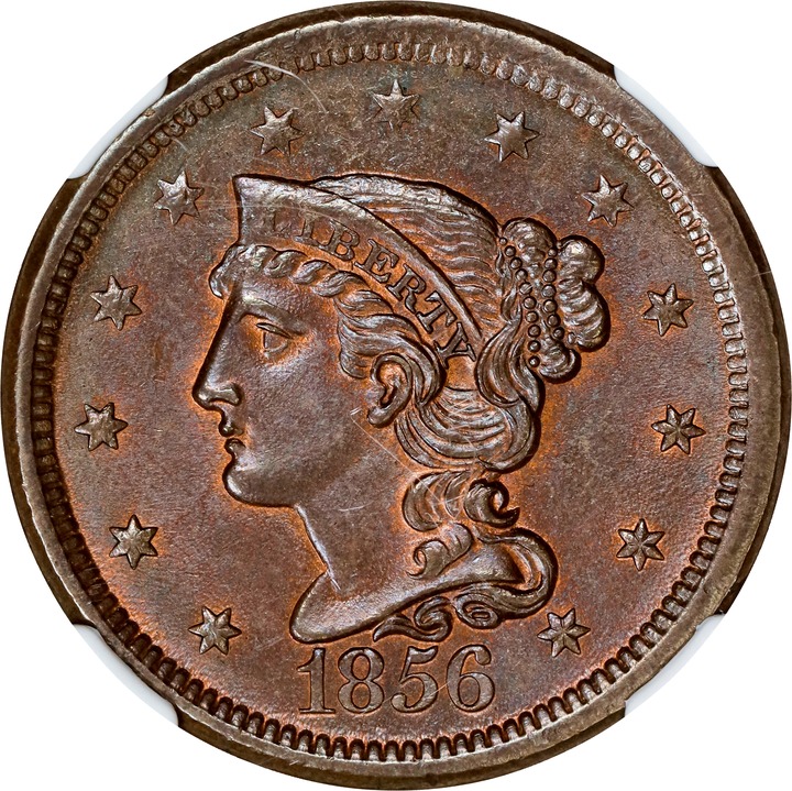1856 1c Slanted 5 MS BN thumbnail 6