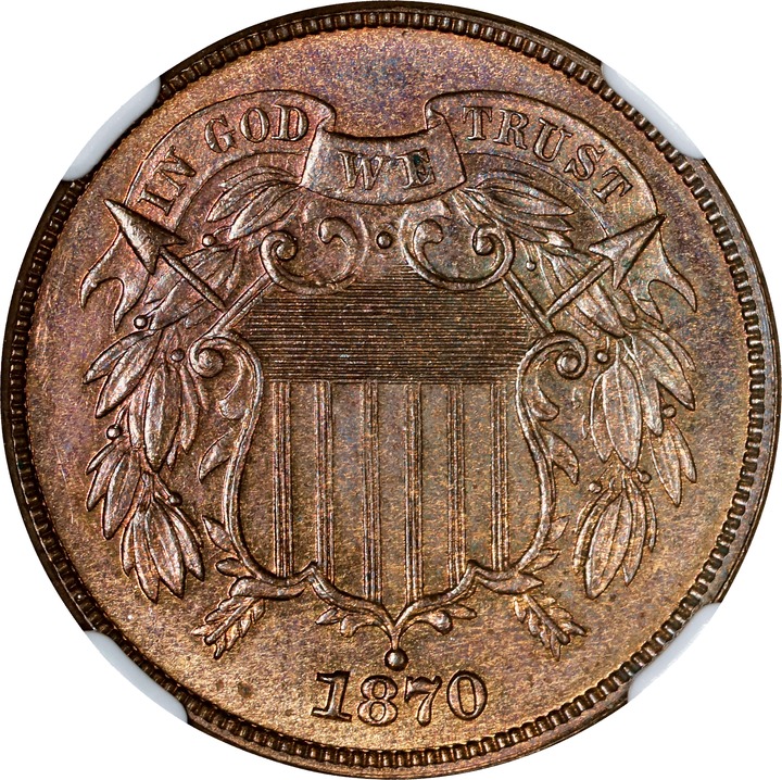 Image for 1870 2c PR RB PR64 RB