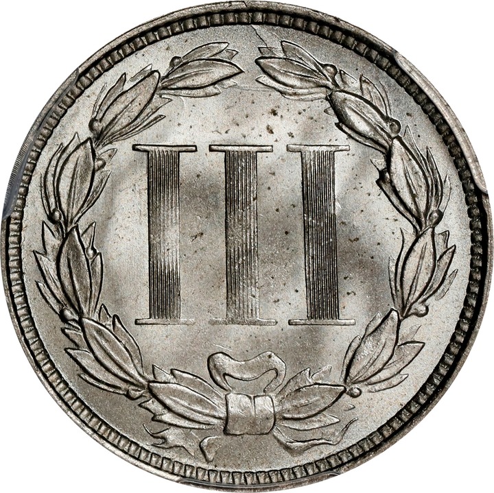 1870 3cN MS65 CAC thumbnail 2