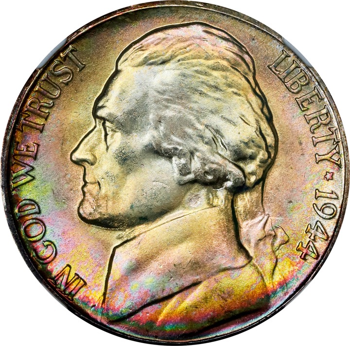 1944-S 5c Silver MS67 thumbnail 7