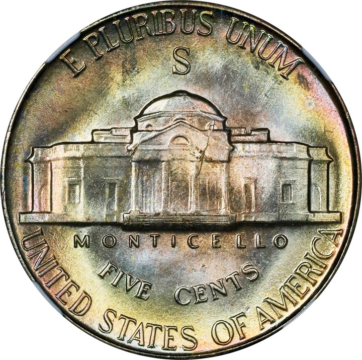 1944-S 5c Silver MS67 thumbnail 8