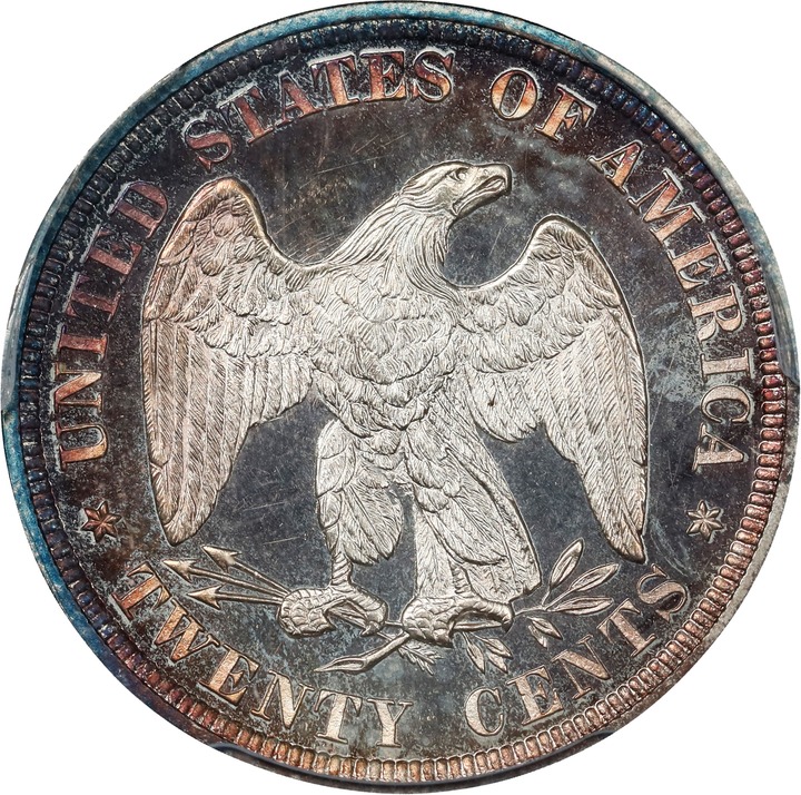 Twenty-Cent Piece 20c Seated Liberty, 1875-1878 [Type] AU55 thumbnail 22