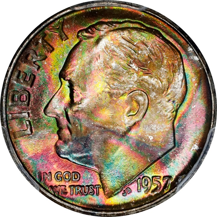 1957 10c AU50 thumbnail 23